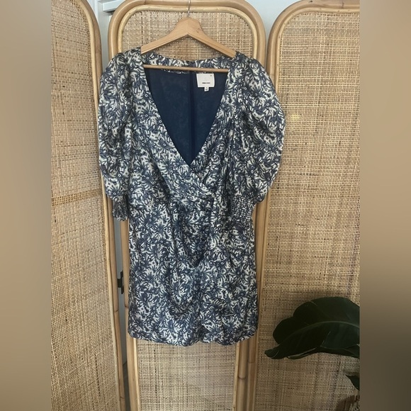 Cinq à Sept Women's Blue Lucinda Floral Print Ruffled Dress - Picture 9 of 13